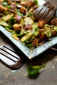 Brussels Sprouts Panzanella Salad